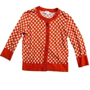 Kate Spade New York Gingham Kati Cardigan size tag removed